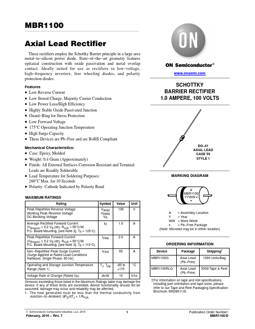 西门子肖特基二极管 MBR1100-D 使用手册说明书