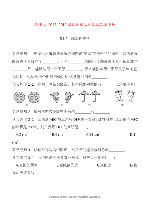 2020—2021年湘教版七年级数学下册《轴对称变换》同步练习题及答案解析.docx