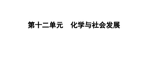 2024年中考化学一轮复习----化学与社会发展课件