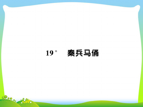 【新】人教版四年级语文上册第五组19秦兵马俑习题课件.ppt