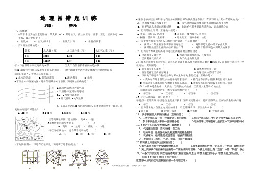 地理错题集