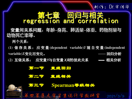 统计学第八讲回归与相关