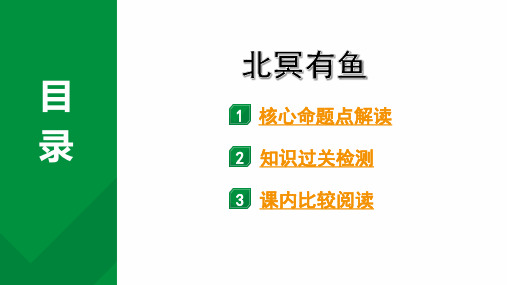 2024成都语文中考试题研究备考第五部分 古诗文阅读 北冥有鱼(练)