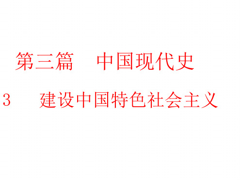 中国现代史3中国特色社会主义道路