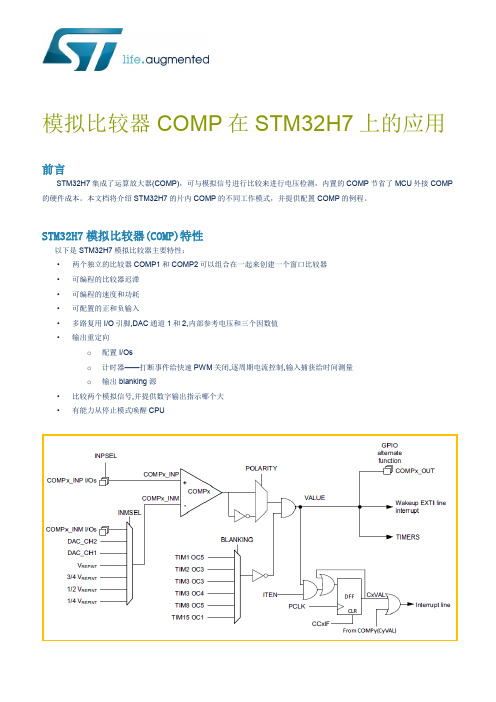 STM32H7模拟比较器(COMP)应用说明书