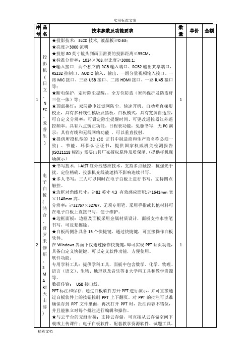 多媒体技术全参数