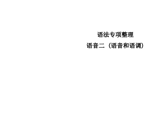 六年级下册英语课件-语法专项整理语音二(语音和语调)｜人教PEP(X秋) (共8张PPT)