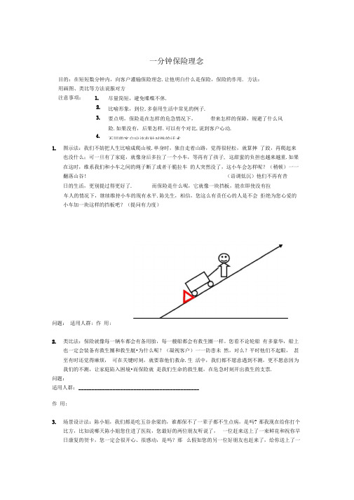 一分钟保险理念