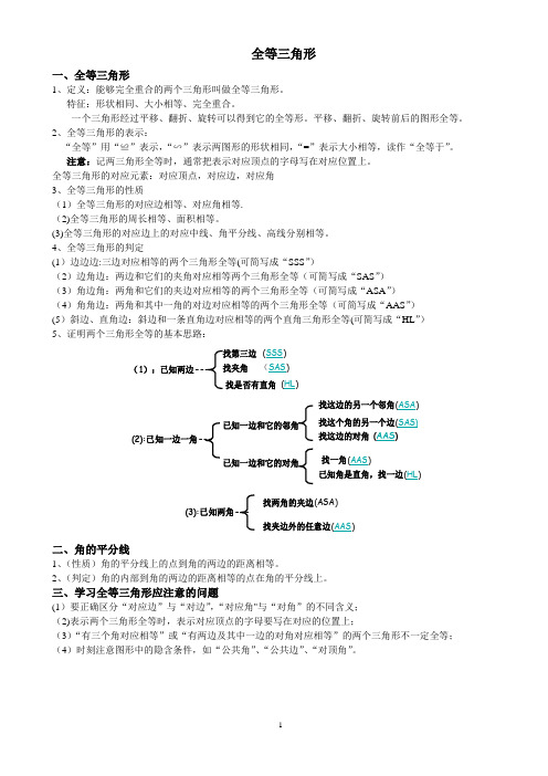 全等三角形全套练习题