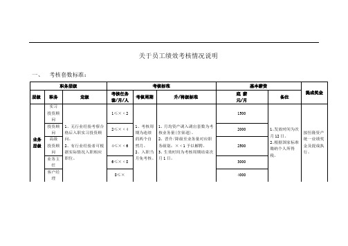 关于员工绩效考核情况说明