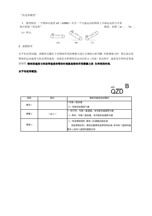 传送带模型总结材料