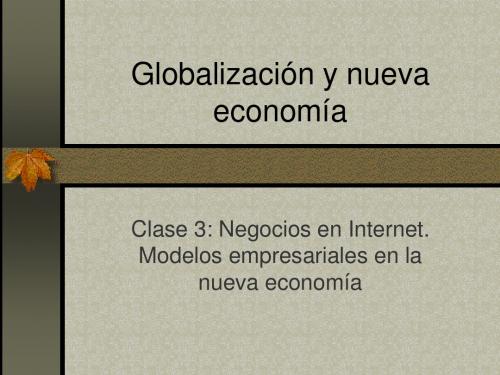 Globalizaciónynuevaeconomía