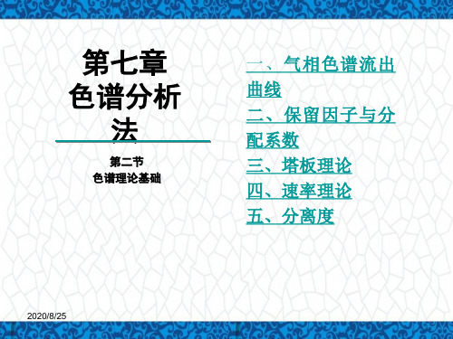 分析化学PPT课件：第十六章-色谱分析法概论-第二节-色谱理论基础-2