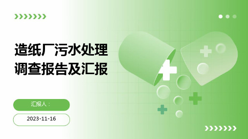 造纸厂污水处理调查报告及汇报