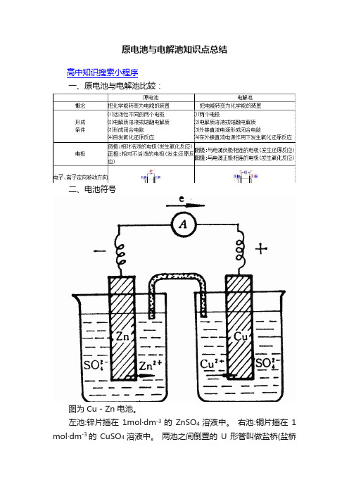 原电池与电解池知识点总结