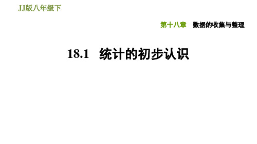 2020-2021学年冀教版九年级下册数学习题课件 18.1统计的初步认识