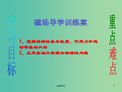 高中物理 第三章 磁场导学训练案课件 新人教版选修3-1