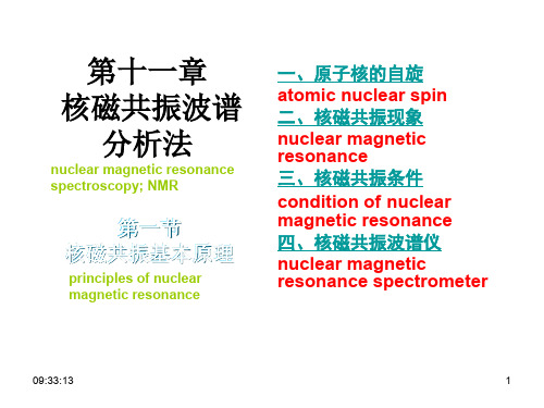 核磁共振基本原理ppt课件