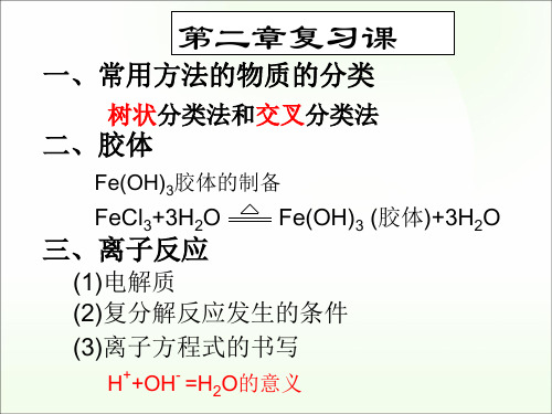 人教版高中化学必修一第二章化学物质及其变化归纳与整理新人教版