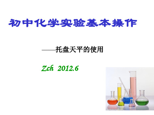 初中化学实验基本操作——托盘天平的使用ZCH