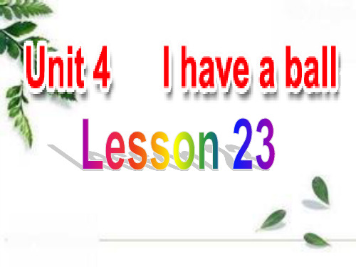 精通版三年级英语上册Unit 4 I have a ball Lesson 23 课件2