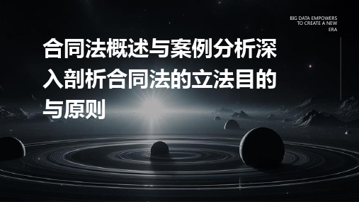 合同法概述与案例分析深入剖析合同法的立法目的与原则