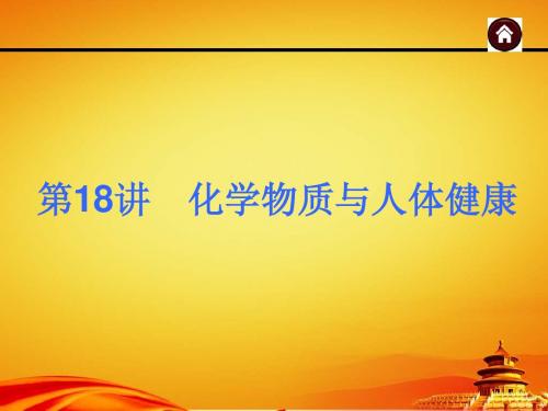 2015年人教版中考化学(安徽)复习课件：化学物质与人体健康(28页)