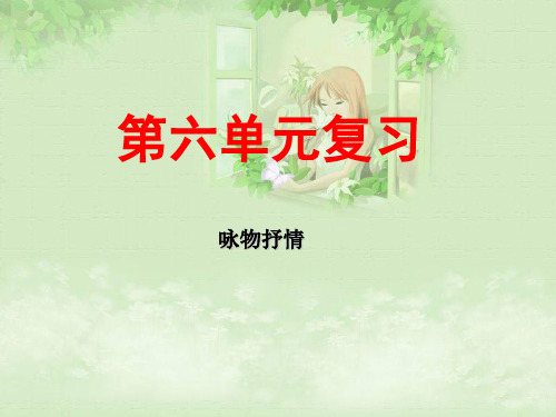苏教版六年级语文下册第六单元复习课件