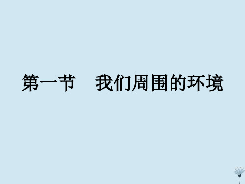 高中地理第1章环境与环境问题第1节我们周围的环境课件新人教版选修6