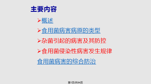 食用菌病害及其综合控制PPT课件