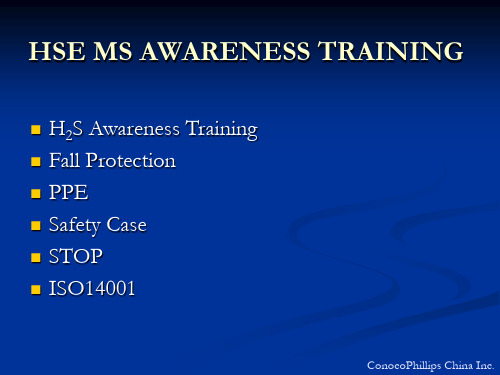 HSE TRAINIGN MATRIX