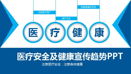 医学医疗类-蓝色大气医疗安全健康宣传动态PPT模板