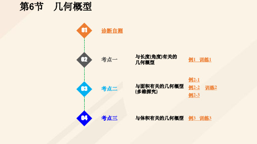 高考数学一轮总复习第十一章概率与统计第6节几何概型课件