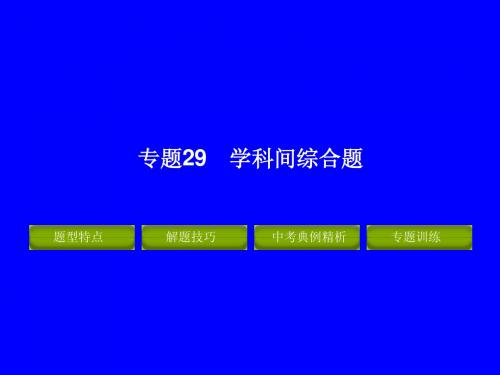 2012年中考化学冲刺 专题29 学科间综合题