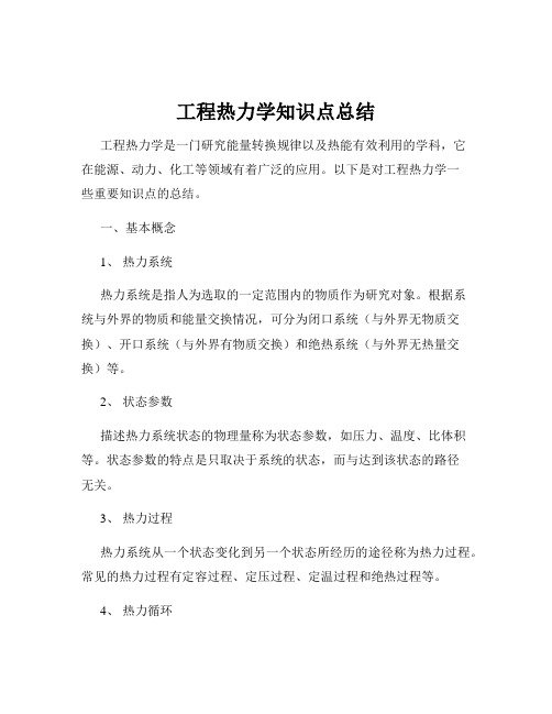 工程热力学知识点总结