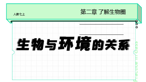 人教版七年级生物上册《生物与环境的关系》PPT精品教学课件