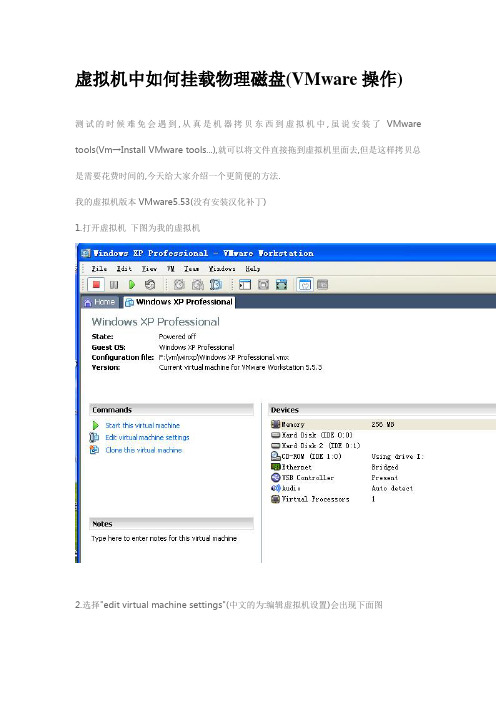 虚拟机中如何挂载物理磁盘(VMware操作)