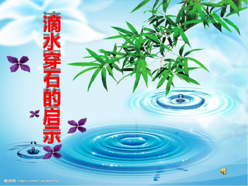 《滴水穿石的启示》课件
