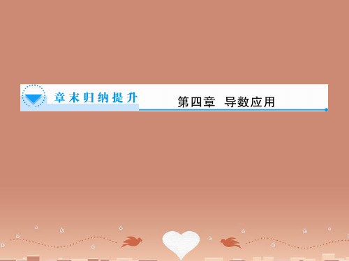 (教师用书)高中数学 第四章 导数应用章末归纳提升课件 北师大版选修1-1