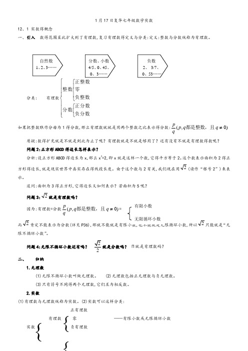 七年级实数讲义