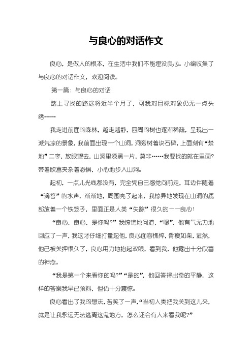 与良心的对话作文