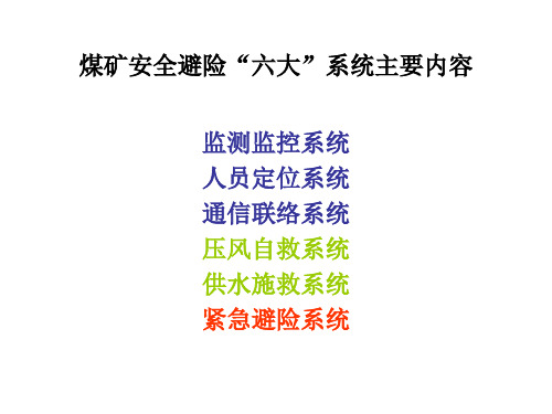 煤矿安全避险六大系统主要内容