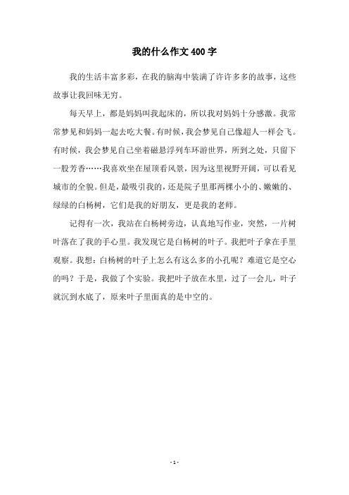 我的什么作文400字