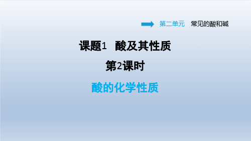 2021春鲁教版九年级化学下册课件 第2单元 2.1.2  酸的化学性质