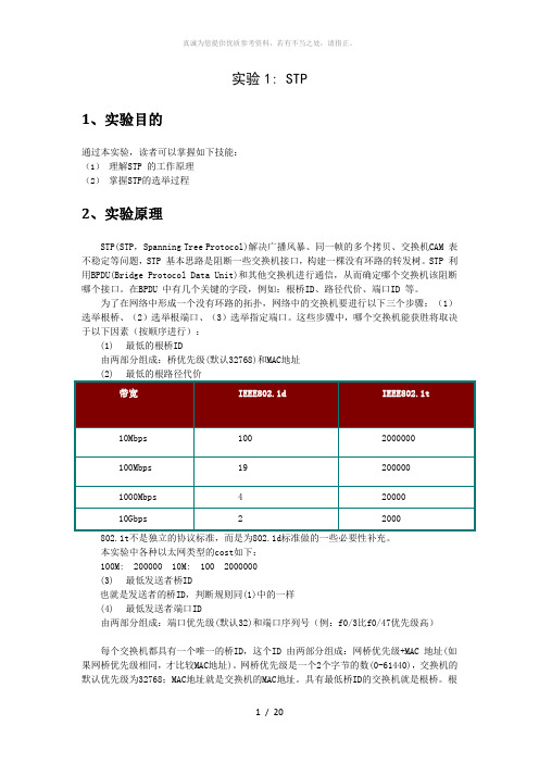 STP原理及选举过程