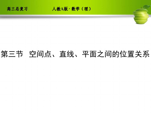 人教A版2012高三数学理全套解析一轮复习课件：7-3_空间点、直线、平面之间的位置关系