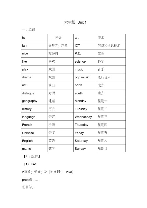 【推荐】六年级上册英语素材-Unit1schoolisgreatfunjoinin外研剑桥英语