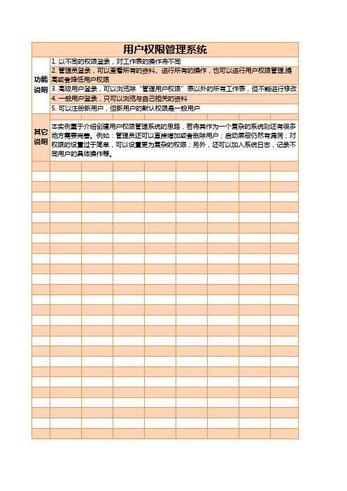 用户权限管理系统excel模板表格