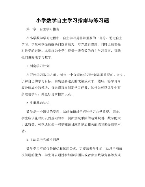 小学数学自主学习指南与练习题