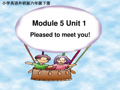 小学英语外研版(三起)六年级下册pleasedtomeetyou1